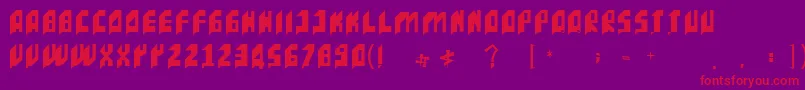 IncacTipografia Font – Red Fonts on Purple Background