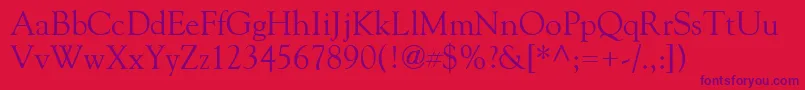 Gildedcage Font – Purple Fonts on Red Background