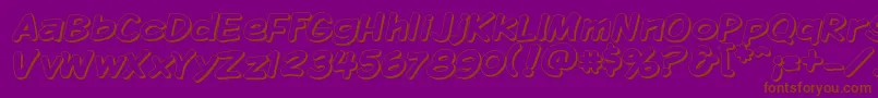 Kmkdspsh Font – Brown Fonts on Purple Background