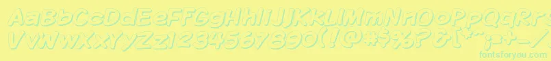 Kmkdspsh Font – Green Fonts on Yellow Background