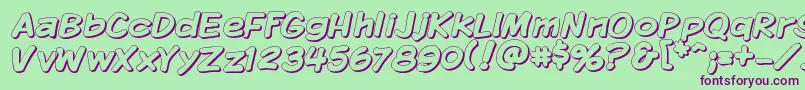 Kmkdspsh Font – Purple Fonts on Green Background