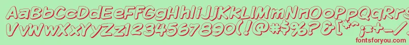 Kmkdspsh Font – Red Fonts on Green Background