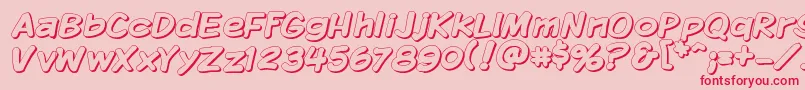 Kmkdspsh Font – Red Fonts on Pink Background