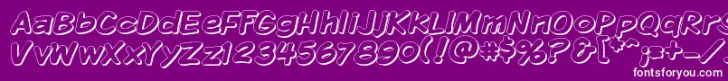 Kmkdspsh Font – White Fonts on Purple Background