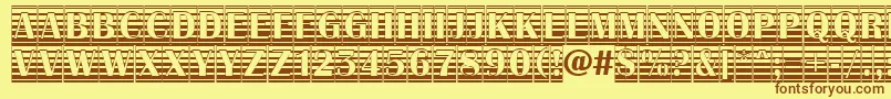 AAlbionictitulcmgrd Font – Brown Fonts on Yellow Background