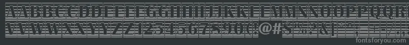Czcionka AAlbionictitulcmgrd – szare czcionki na czarnym tle