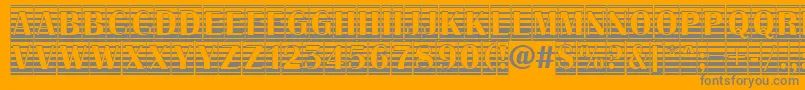 AAlbionictitulcmgrd Font – Gray Fonts on Orange Background