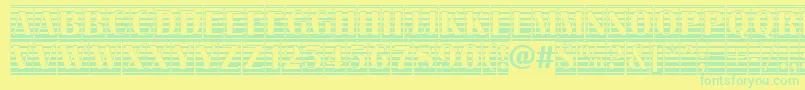 AAlbionictitulcmgrd Font – Green Fonts on Yellow Background