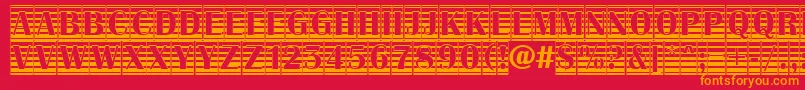 AAlbionictitulcmgrd Font – Orange Fonts on Red Background