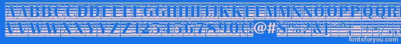 AAlbionictitulcmgrd Font – Pink Fonts on Blue Background