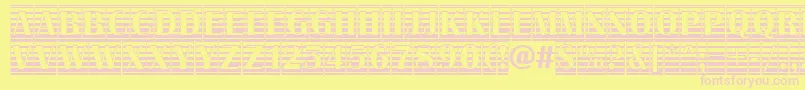 AAlbionictitulcmgrd Font – Pink Fonts on Yellow Background