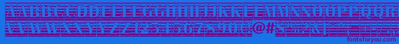 AAlbionictitulcmgrd Font – Purple Fonts on Blue Background