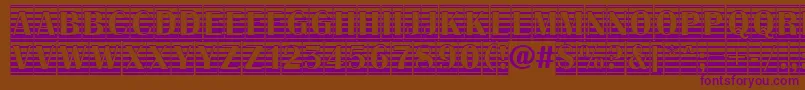 AAlbionictitulcmgrd Font – Purple Fonts on Brown Background