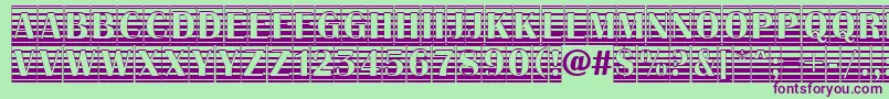 AAlbionictitulcmgrd Font – Purple Fonts on Green Background