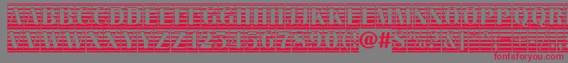AAlbionictitulcmgrd-Schriftart – Rote Schriften auf grauem Hintergrund