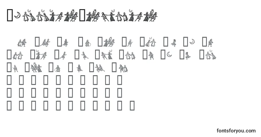 A fonte LittlePeople – alfabeto, números, caracteres especiais