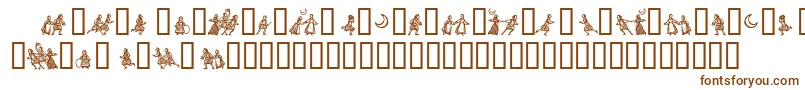 LittlePeople Font – Brown Fonts on White Background