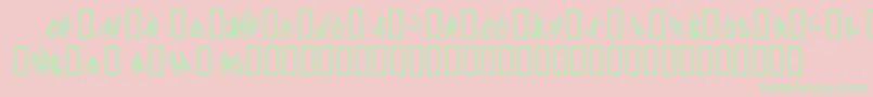 Шрифт LittlePeople – зелёные шрифты на розовом фоне