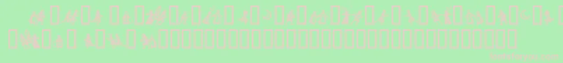 LittlePeople Font – Pink Fonts on Green Background