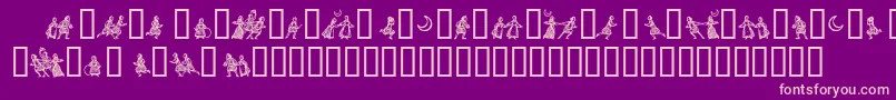 LittlePeople Font – Pink Fonts on Purple Background