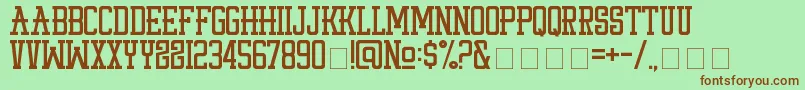 StayPunx-Schriftart – Braune Schriften auf grünem Hintergrund