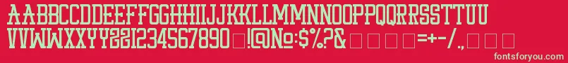 StayPunx Font – Green Fonts on Red Background