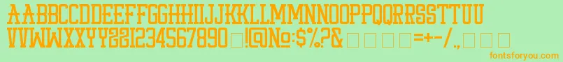 Шрифт StayPunx – оранжевые шрифты на зелёном фоне