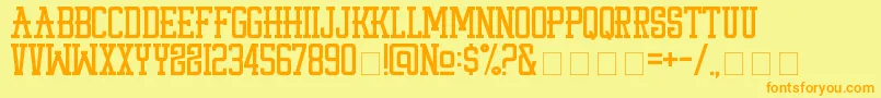 StayPunx Font – Orange Fonts on Yellow Background