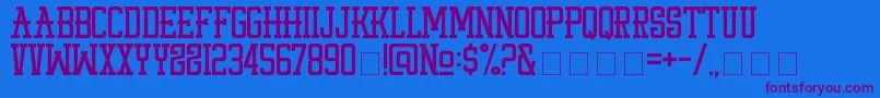 Czcionka StayPunx – fioletowe czcionki na niebieskim tle