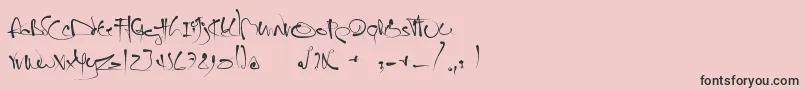 fuente JanoEtch – Fuentes Negras Sobre Fondo Rosa