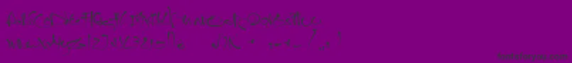 JanoEtch Font – Black Fonts on Purple Background