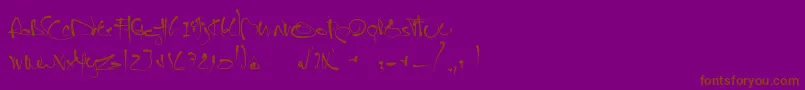Шрифт JanoEtch – коричневые шрифты на фиолетовом фоне