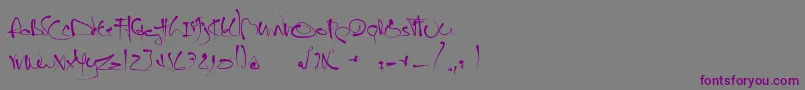JanoEtch Font – Purple Fonts on Gray Background