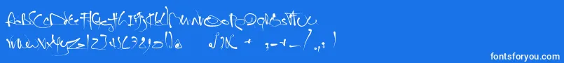 JanoEtch Font – White Fonts on Blue Background