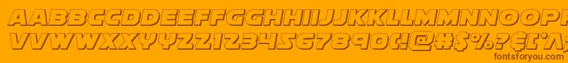 Шрифт Soloist3D – коричневые шрифты на оранжевом фоне