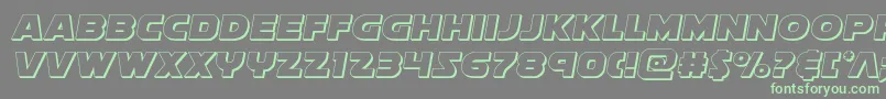 フォントSoloist3D – 灰色の背景に緑のフォント