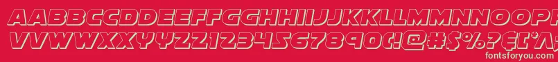 Шрифт Soloist3D – зелёные шрифты на красном фоне