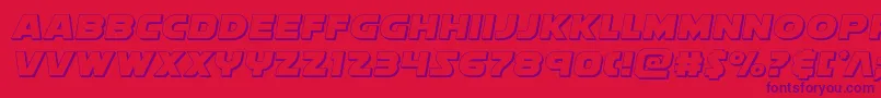 Soloist3D Font – Purple Fonts on Red Background