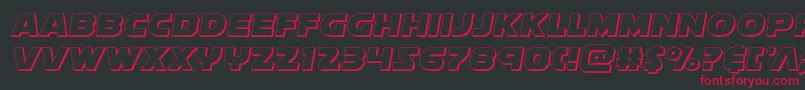 Шрифт Soloist3D – красные шрифты на чёрном фоне