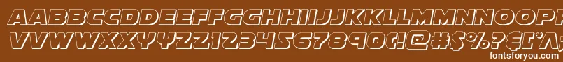 Шрифт Soloist3D – белые шрифты на коричневом фоне