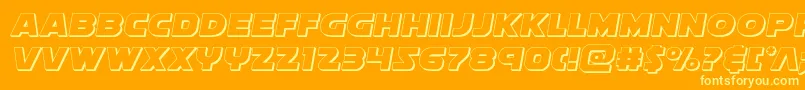 フォントSoloist3D – オレンジの背景に黄色の文字