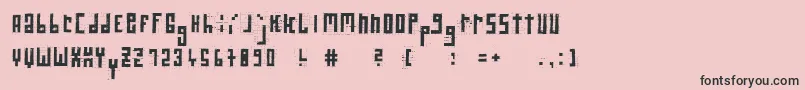 RawstreetwallGrid Font – Black Fonts on Pink Background