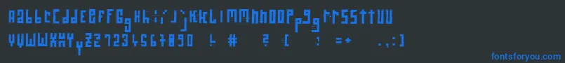RawstreetwallGrid Font – Blue Fonts on Black Background