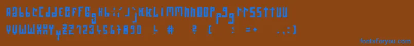 Weitere Informationen zur RawstreetwallGrid-Schriftart RawstreetwallGrid-Schriftart – Blaue Schriften auf braunem Hintergrund