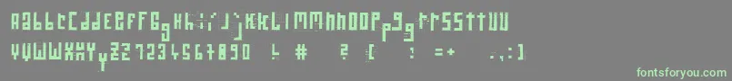 RawstreetwallGrid Font – Green Fonts on Gray Background