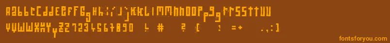 RawstreetwallGrid Font – Orange Fonts on Brown Background