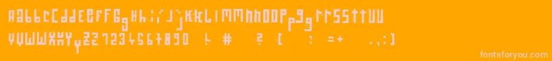 RawstreetwallGrid Font – Pink Fonts on Orange Background