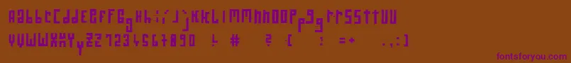 Шрифт RawstreetwallGrid – фиолетовые шрифты на коричневом фоне