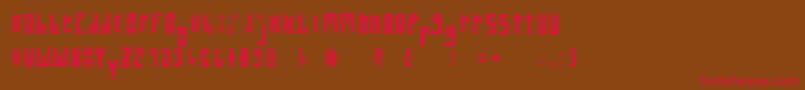 RawstreetwallGrid Font – Red Fonts on Brown Background