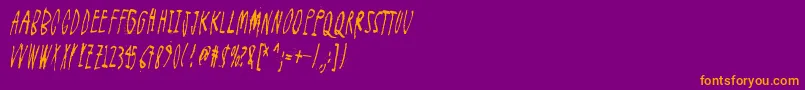 FeelTheUniverse Font – Orange Fonts on Purple Background